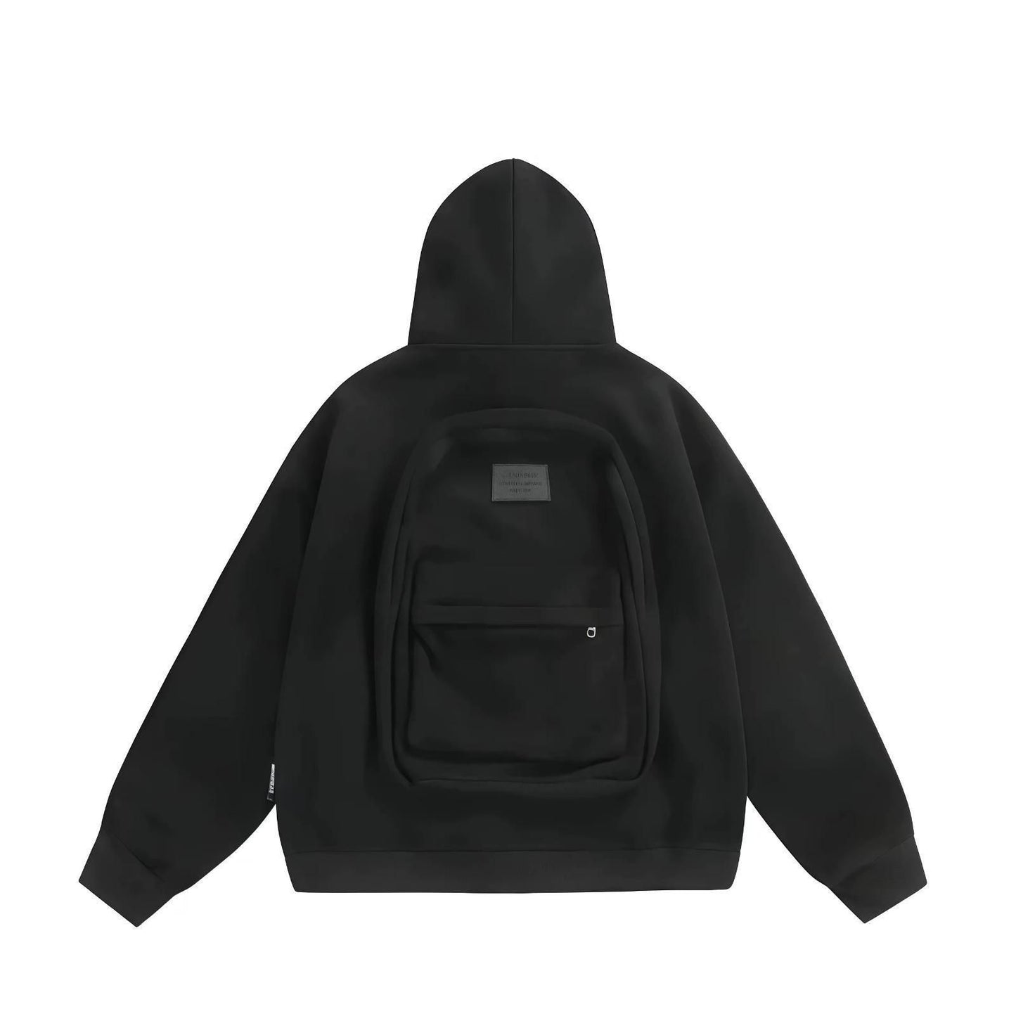ππ Men's Solid Custom Backpack Zip Up Hoodie