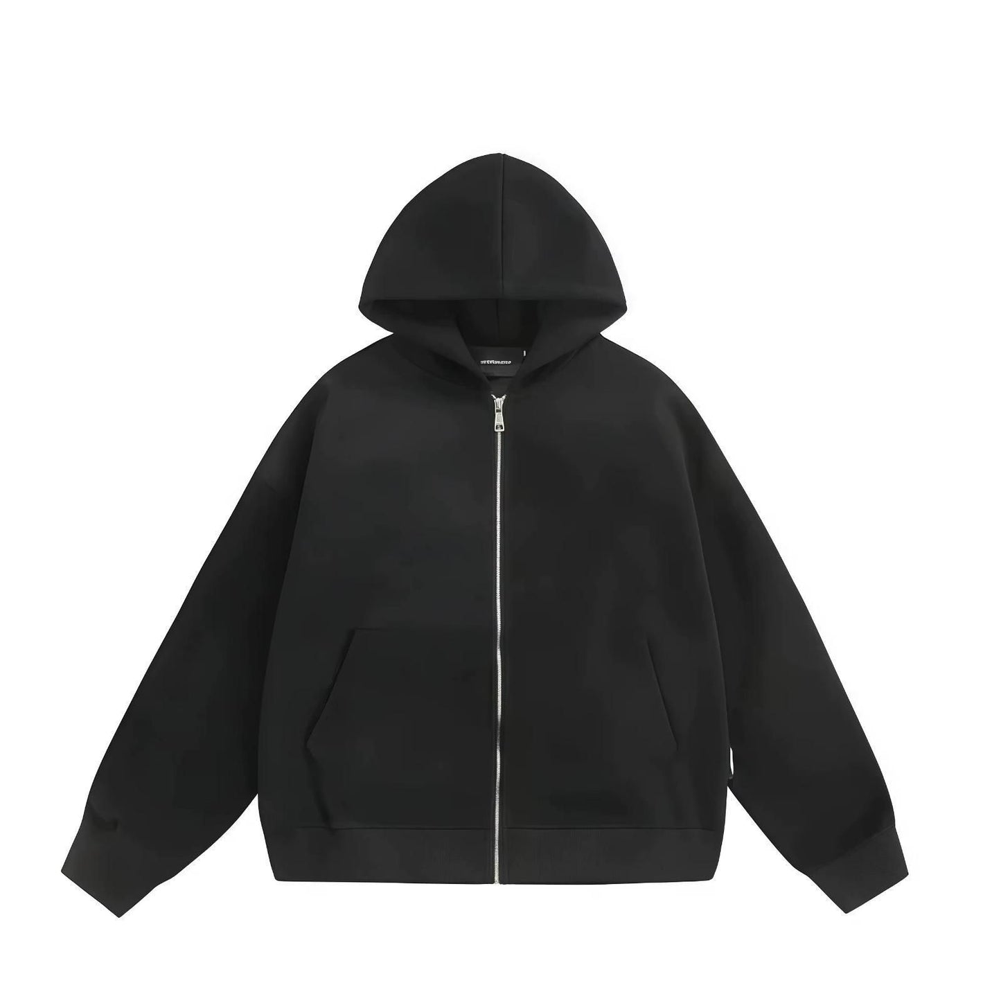 ππ Men's Solid Custom Backpack Zip Up Hoodie