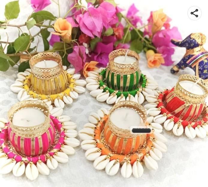 π―οΈβ¨ Cowrie Dholakh Tealight Holder Pack of 2