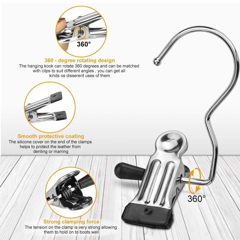 old 🧺 Laundry Hook Boot Hanging Hold Clips – Pack of 10