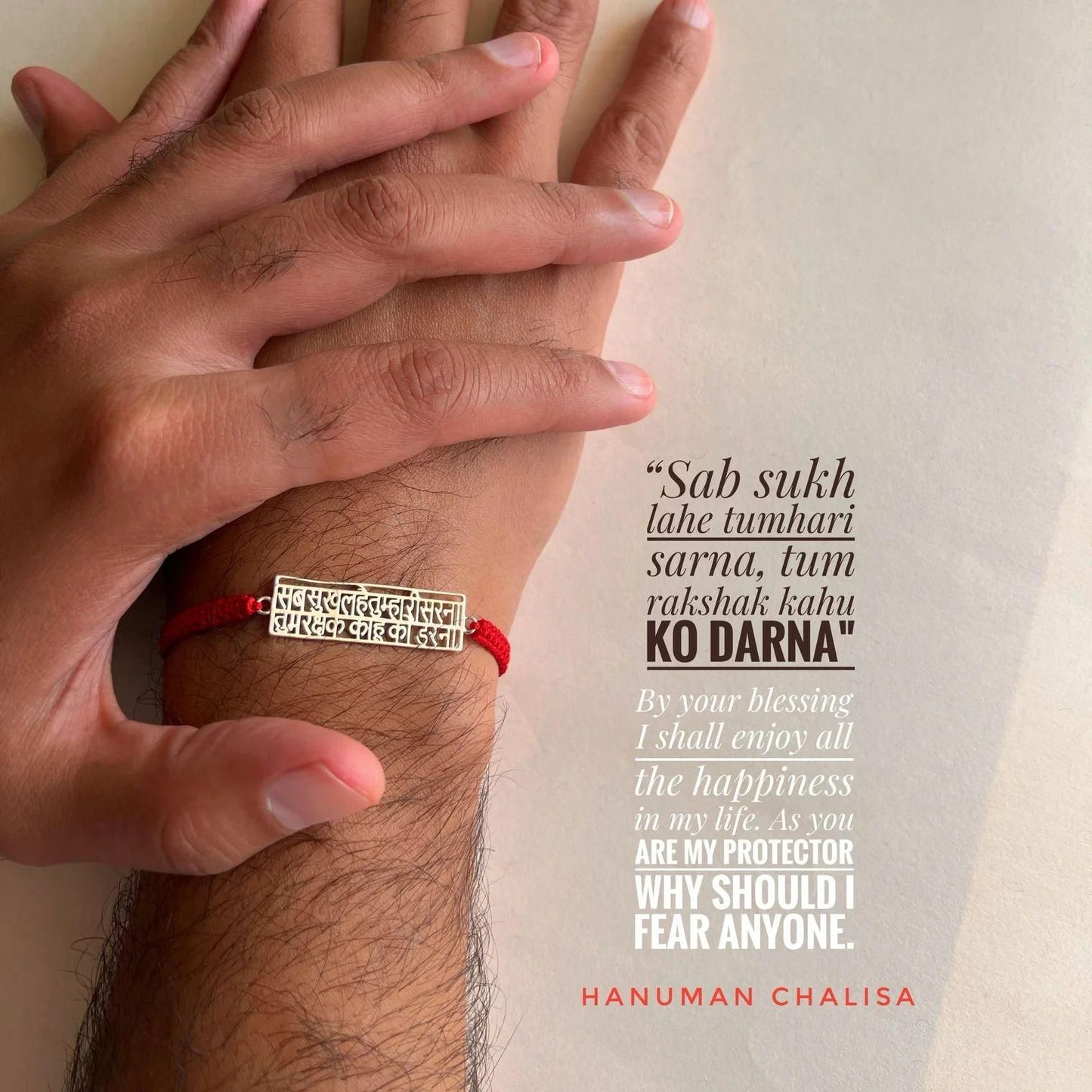 Old 🕉️ Hanuman Chalisa Protection Silver-Plated Bracelet – Strength, Faith & Style ✨
