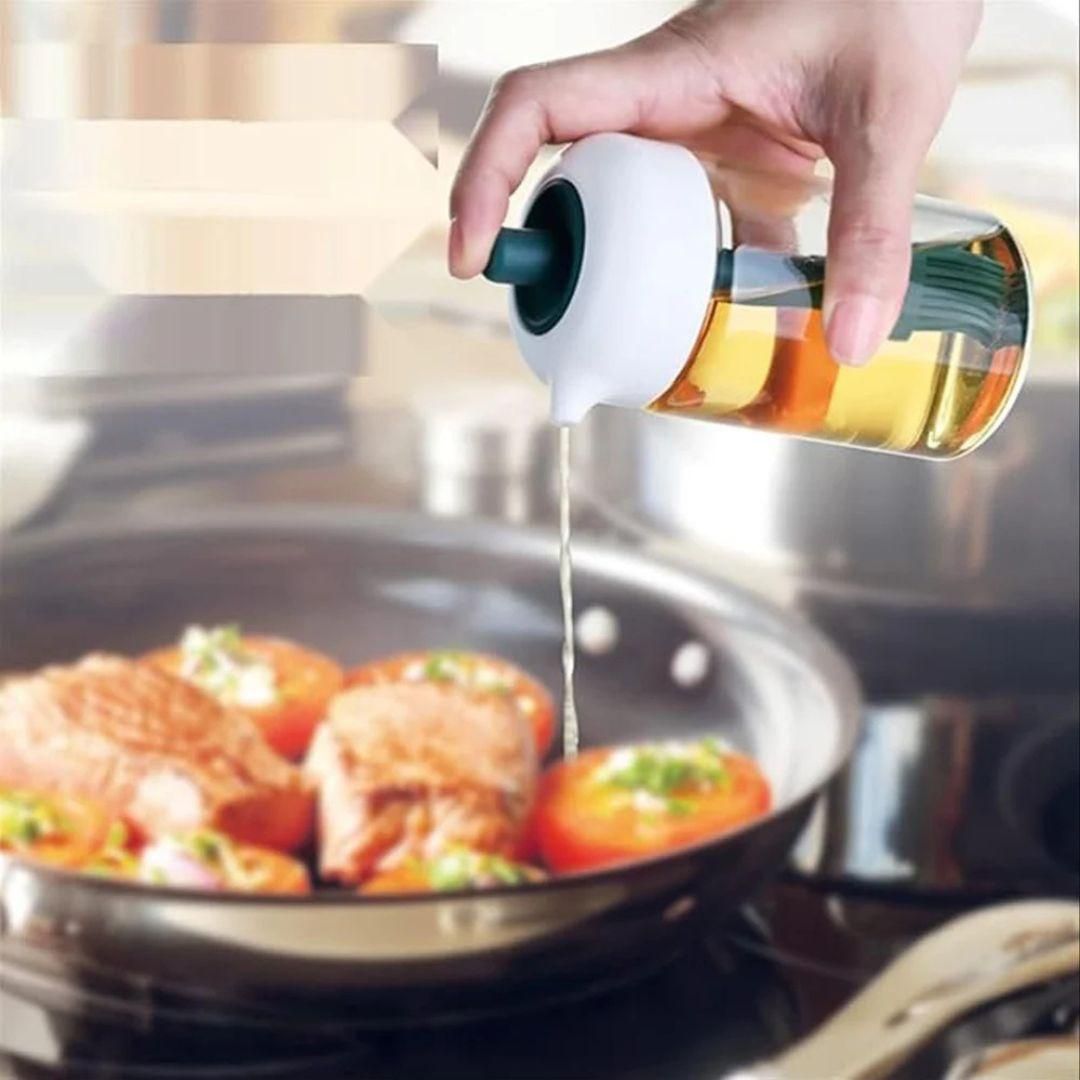 Old 🛒 Plastic 2-in-1 Oil Dispenser with Silicone Brush – Perfect for Cooking & Baking