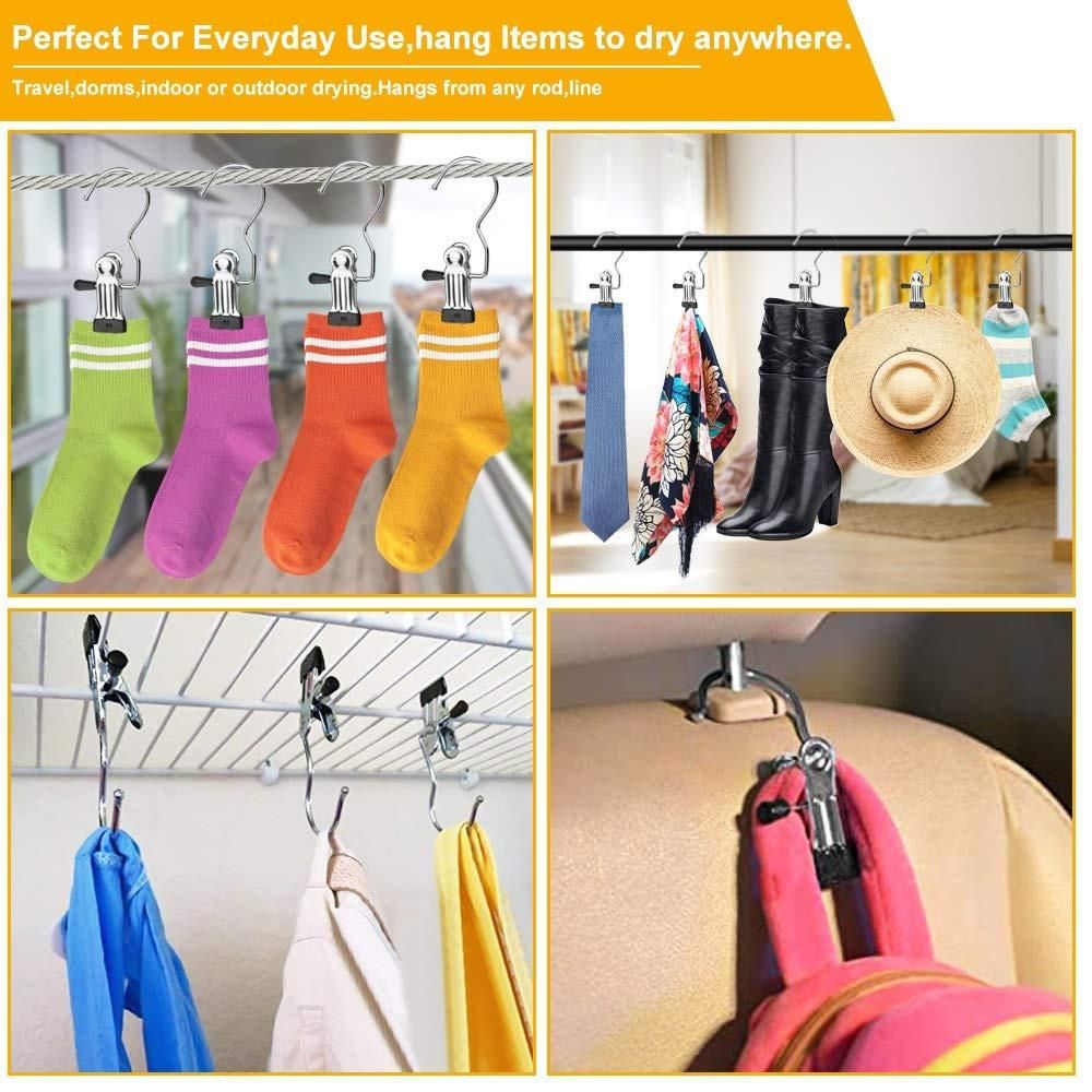old 🧺 Laundry Hook Boot Hanging Hold Clips – Pack of 10